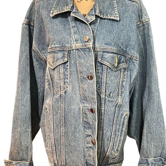 Vintage Blitzz Studio Hanna Barbera Flinstones Men’s Denim Jean Jacket size XL - Picture 4 of 12